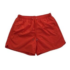 Zara Shorts Lined Swim Trunks Men's M (28-30)‎ Orange NWOT 3" Inseam Elastic